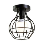 Vintage Industrial LED Ceiling Light Shade for Living Room Kitchen Cage Home Decor