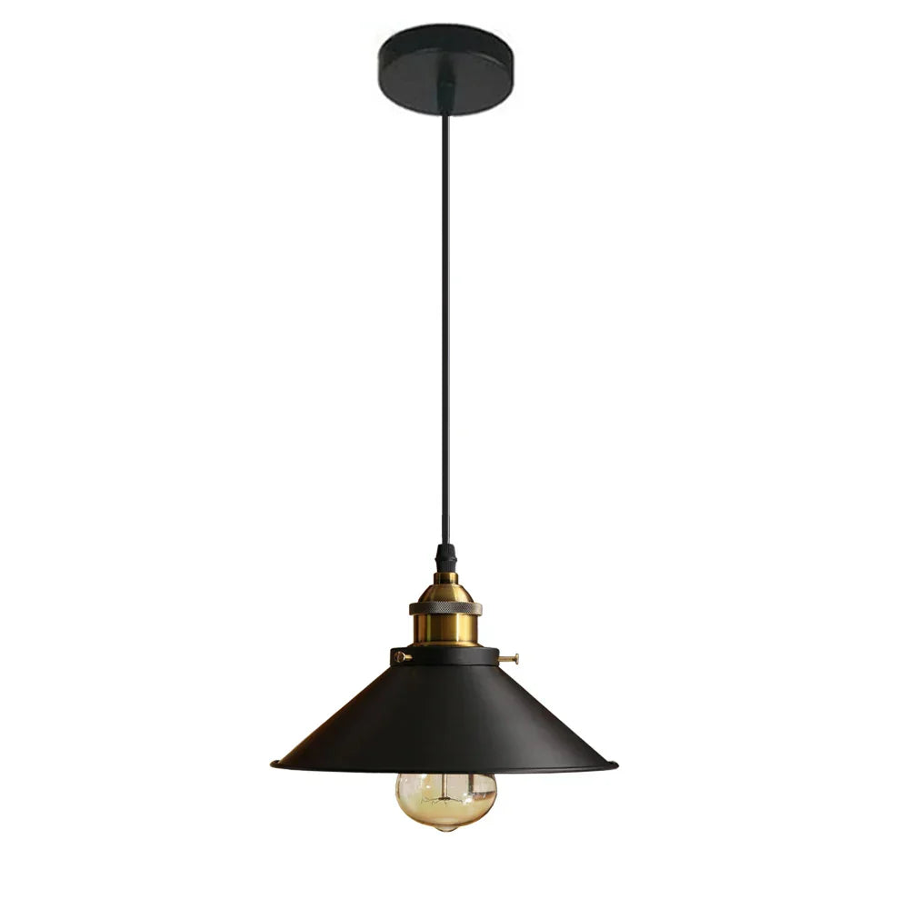 Iron Pendant Light Vintage Loft Bar Lighting Nordic Handing Lampshade