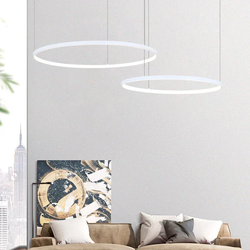 Circular LED Chandelier: Modern Circle Lights for Interior Lighting Engineering