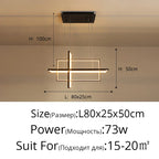 Geometric Aluminum Pendant Light for Living Bedroom Restaurant Kitchen - Modern Art Luminaire