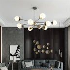 Modern Glass Ball LED Chandelier for Living Room, Dining Room, Study & Ceiling Lighting
