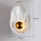 Marble Shell Wall Lamp, Nordic Modern Design for Living Room Bedroom Aisle.