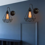 Iron Cage Guard Wall Sconce Vintage LED Light for Indoor Lighting