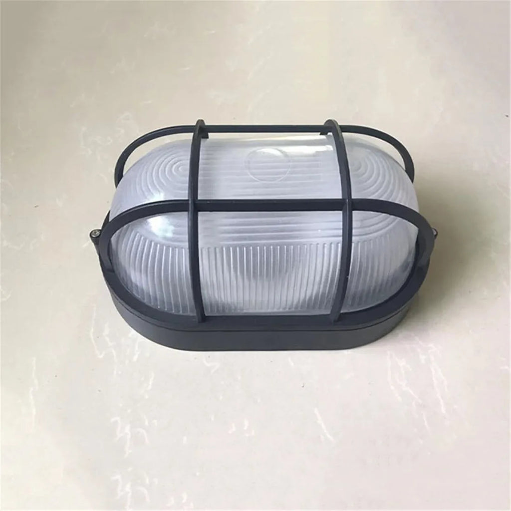 Black Bulkhead Wall Lantern Exterior Wall Light - Security Sconce for Porch & Patio