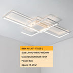 Modern Black/White LED Chandelier – Aluminum Ceiling Lighting for Living Room & Bedroom