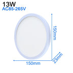 LED Ceiling Light: Modern Ultra-thin Panel, 6-48W, Surface Mounted for Living Room