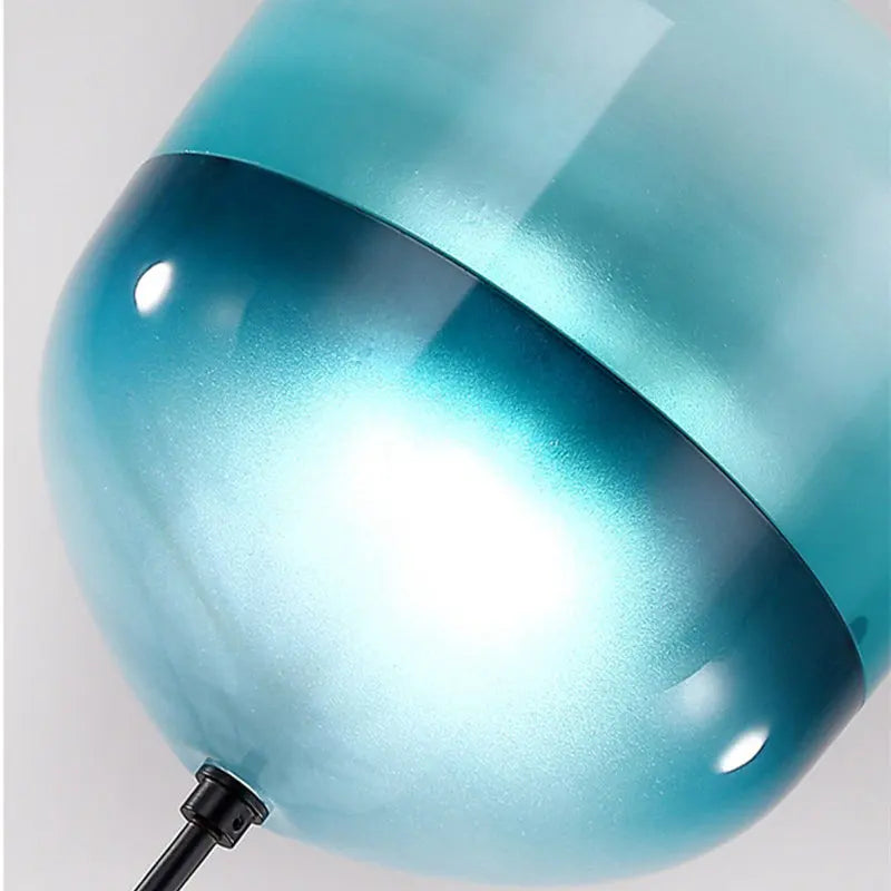 Nordic Art Venice Flow Lake Blue Glass Chandelier