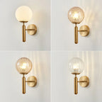 Glass Nordic Bedroom Wall Lamp Gold Black Interior Led Lighted Decoration