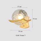 Japanese Moon Wood Wall Lamp - Minimalist Design - LED Sconce Lights