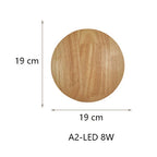 Eclipse Wooden Wall Lamp: Modern Nordic Round LED Design for Bedroom and Aisle