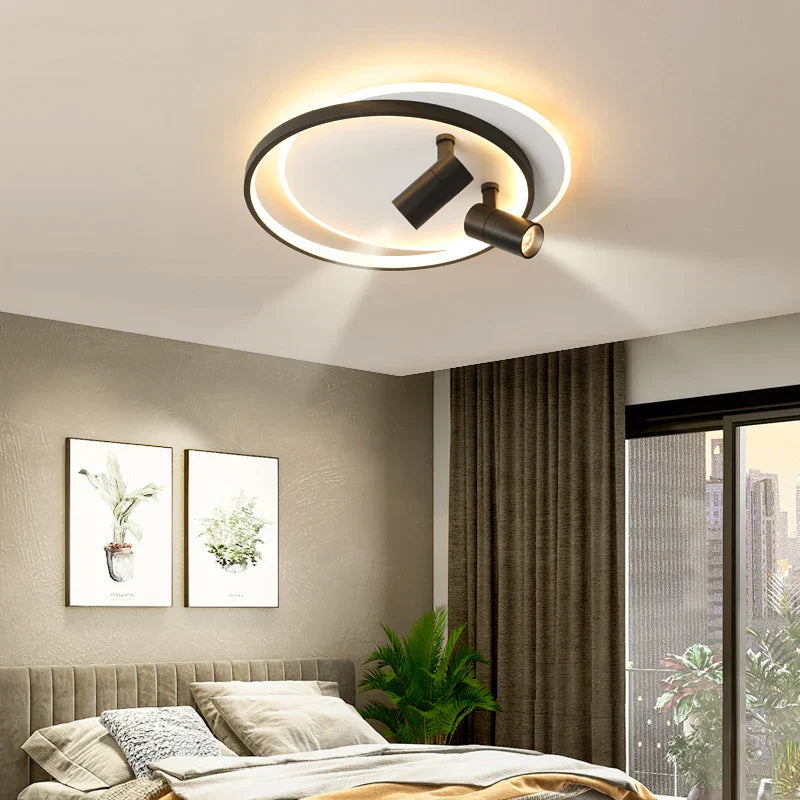 Dimmable LED Ceiling Lights with Remote Control, Modern Gold/Black Spotlights