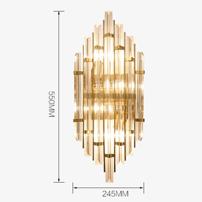 Elegant Crystal Wall Lamp for Living Room, Bedroom, and Aisle Lighting