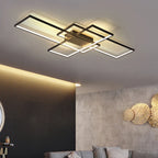 Modern Black/White LED Chandelier – Aluminum Ceiling Lighting for Living Room & Bedroom