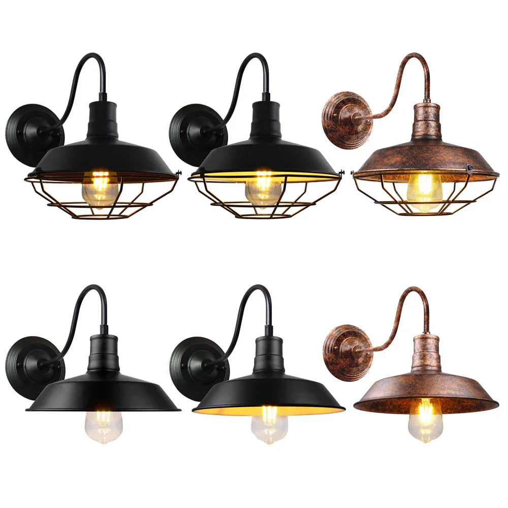 Vintage Loft Indoor LED Wall Sconce Retro Industrial Gooseneck Light Fixtures