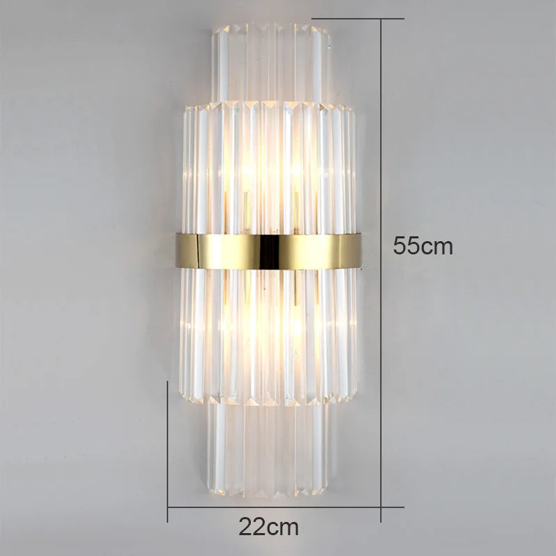 Crystal Wall Lamp: Elegant Lighting for Living Room, Bedroom, and Staircase
