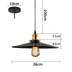 Industrial Pendant Light - Vintage Retro Chandelier LED Ceiling Lamp