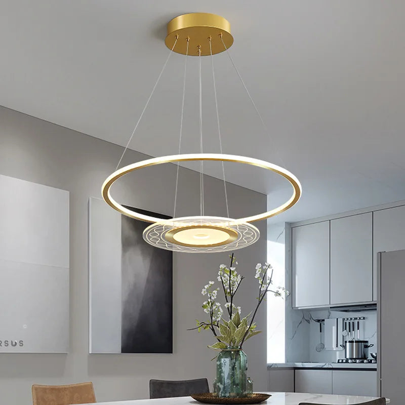 Acrylic Remote Control Chandelier: Modern Nordic Lighting for Home Decor