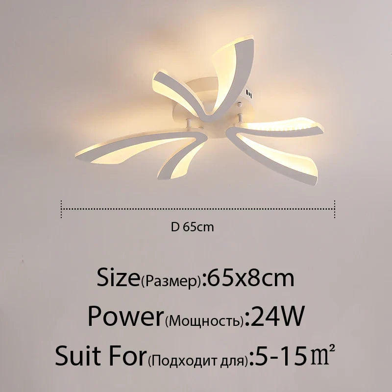 Modern LED Ceiling Chandelier for Home Living Room Bedroom Dining, Remote Control Lighting Fixtures