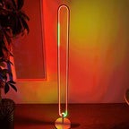 RGB LED Floor Lamp with Remote Control - Modern Minimalist Standing Light