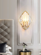 Crystal Wall Lamp: Modern Sconce Light Fixture for Luxury Living Room, Bedroom, Hotel Hallway