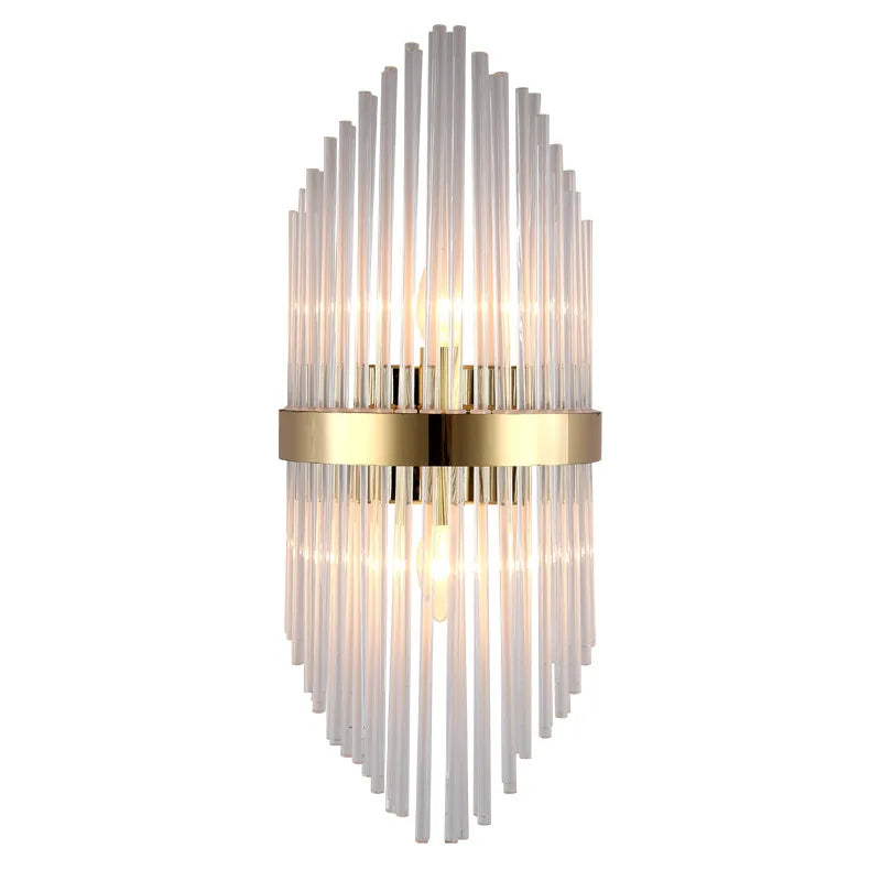 Glass Rod Crystal Wall Lamp: Modern Nordic Light Luxury for Bedroom, Living Room