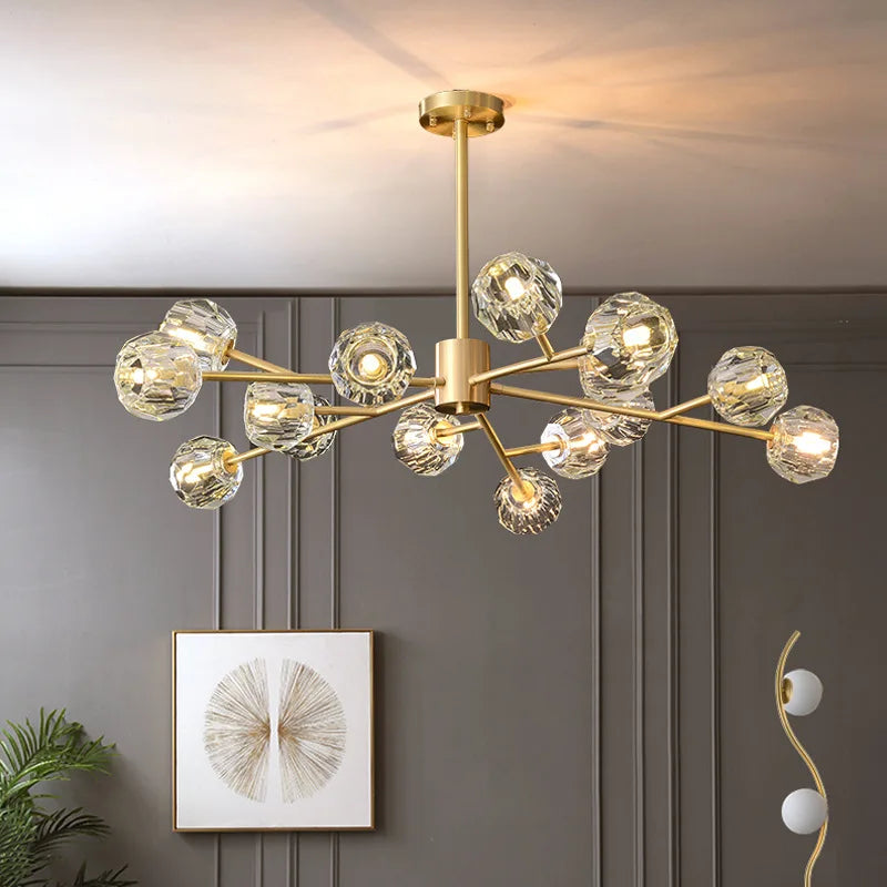 Crystal LED Chandelier Ceiling Light for Elegant Home Décor