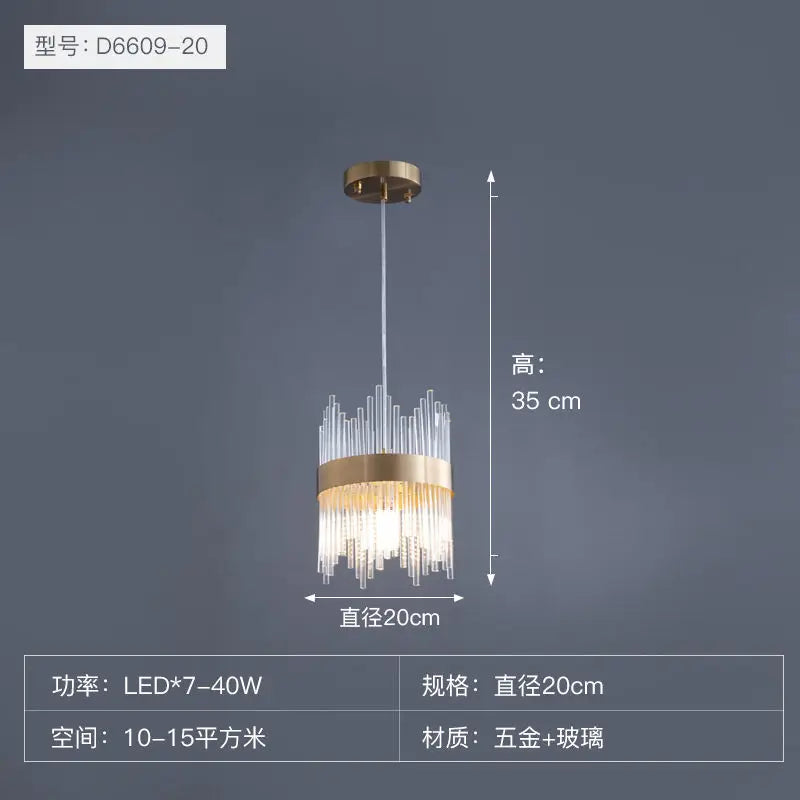 Crystal Chandelier Pendant Light Modern Luxury Dining Room Bedroom Lamp