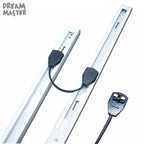 Ceiling Track Rail Connector Set: Black/White, Straight/Cross, 0.5m/1m, 2-Wire