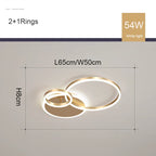 Modern LED Chandelier Lightings Gold Black Dimmable Indoor Lamps