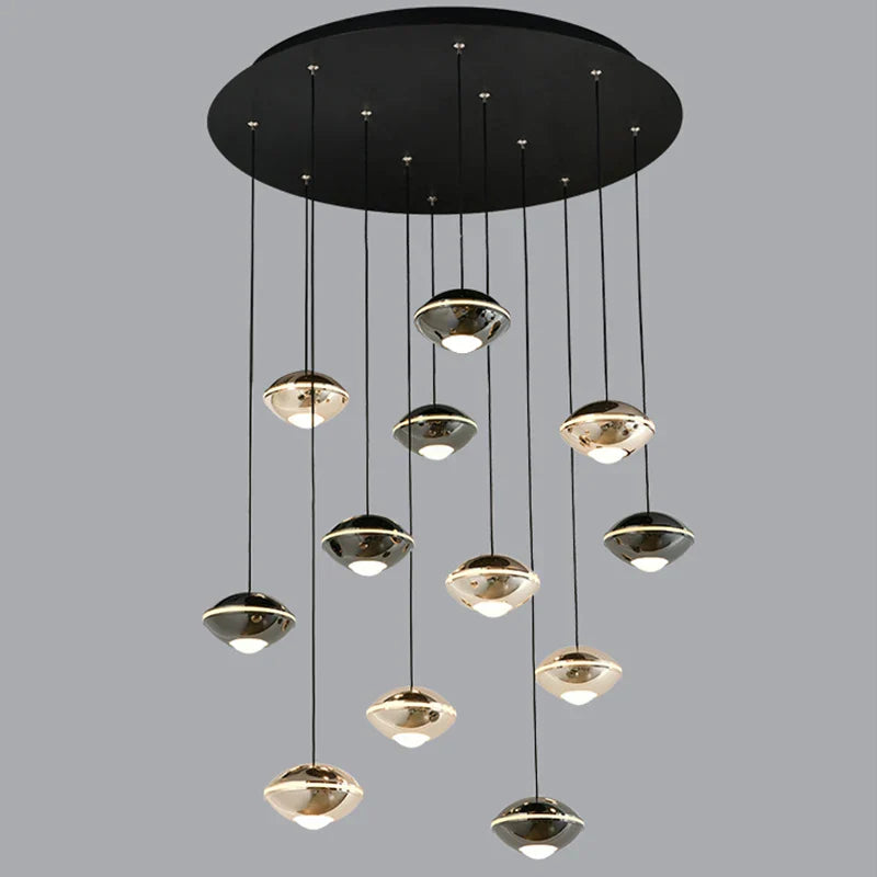 Loft Staircase Pendant Light: Aluminum Ball Droplight for Restaurant Bar Decor