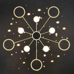 Modern Stars Chandelier Ring Light LED for Living Room Kids Room