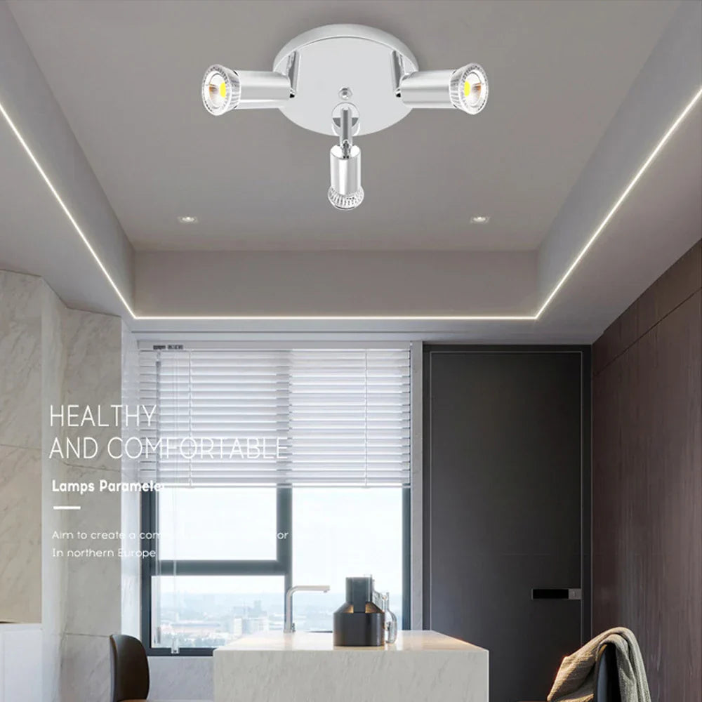 Rotatable LED Chandelier: Ceiling Mounted Spot Lights for Living Room, Kitchen