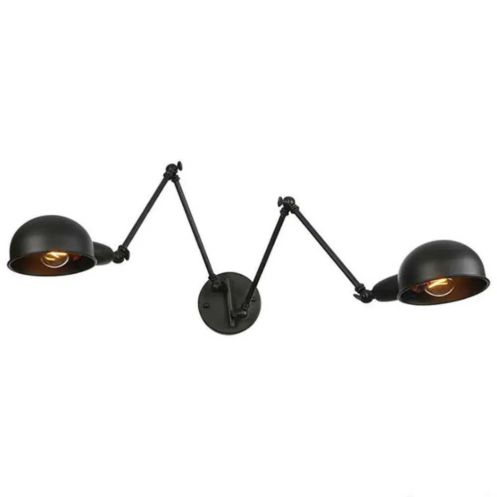 Double Swing Arm Wall Lights Bedside Sconce E27 Lighting Decor