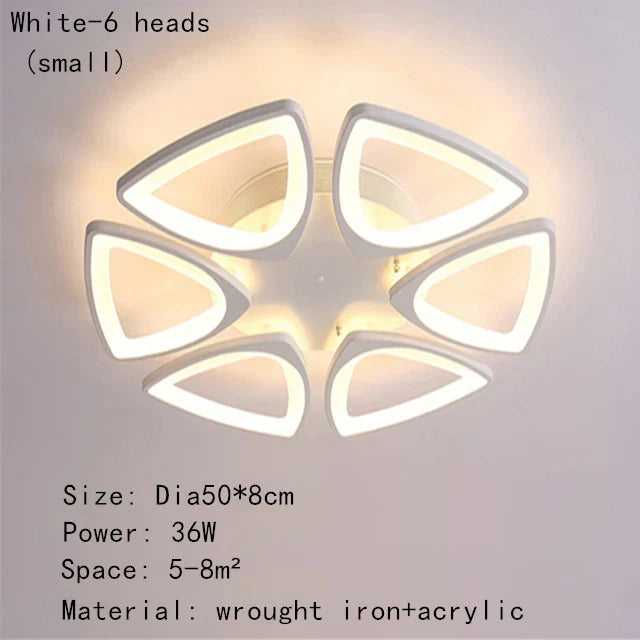 Geometric Petal Acrylic Ceiling Lamp: Romantic Decor for Living Room, Bedroom, Corridor