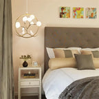 Branch Iron Black Gold Chandelier for Living Room Bedroom Kitchen Hallway