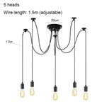 Vintage Industrial Spider Chandelier Ceiling Pendant Light - DIY Art Suspension Decor