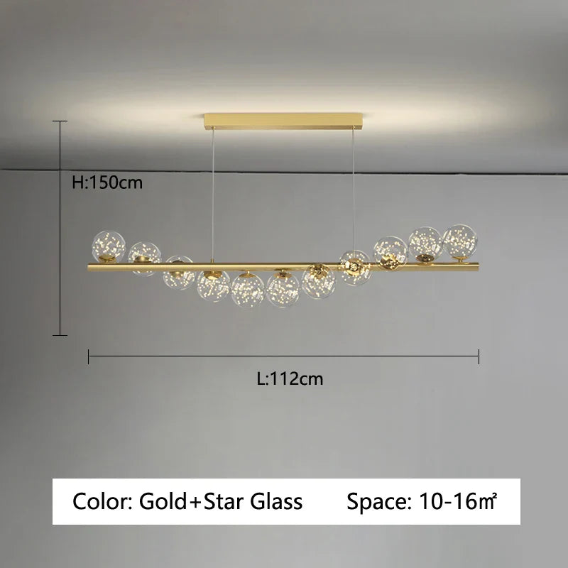 Nordic Glass Ball Pendant Lights G9 LED Gold Hanging Lamp