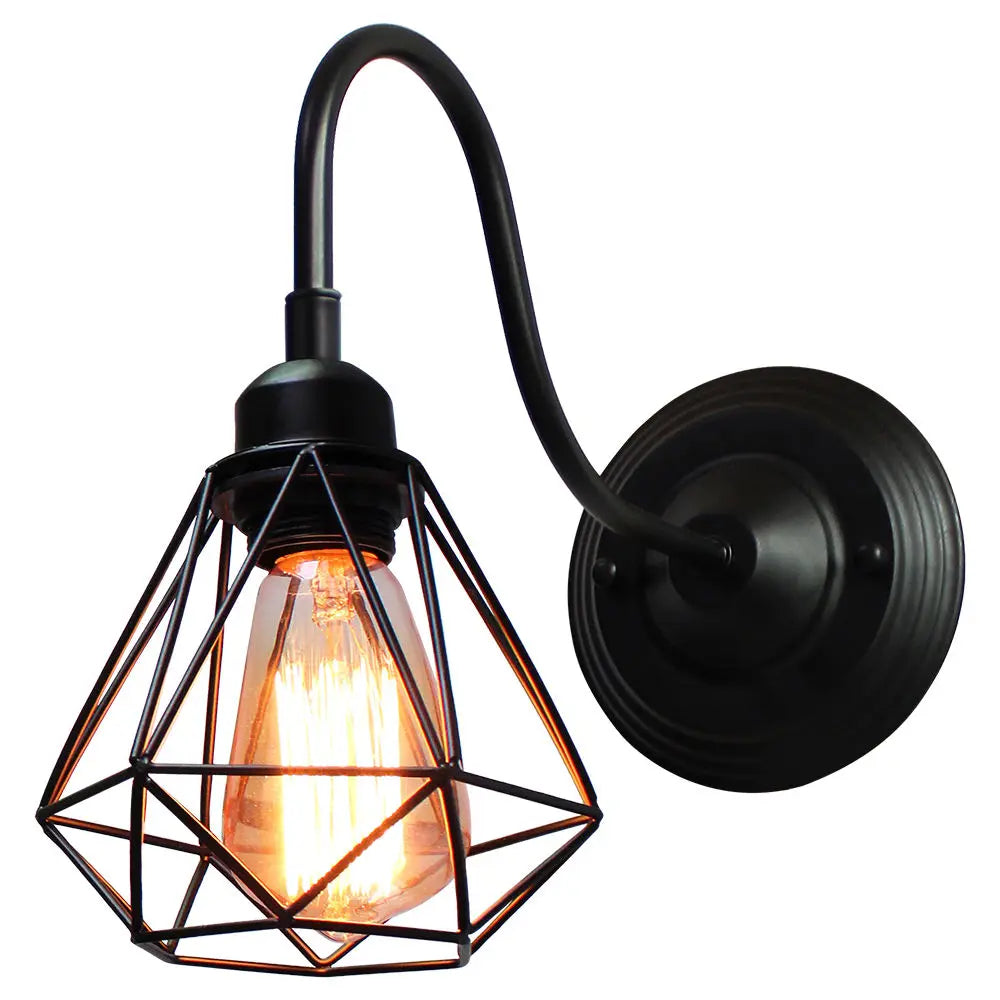 Industrial Iron Wall Sconce E27 Retro Loft Vintage LED Light Fixture
