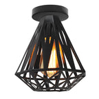 Vintage Industrial LED Ceiling Light Shade for Living Room Kitchen Cage Home Decor