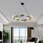 Dandelion Flower Chandelier: Modern LED Living Room Bedroom Indoor Decor Bouquet Lamps