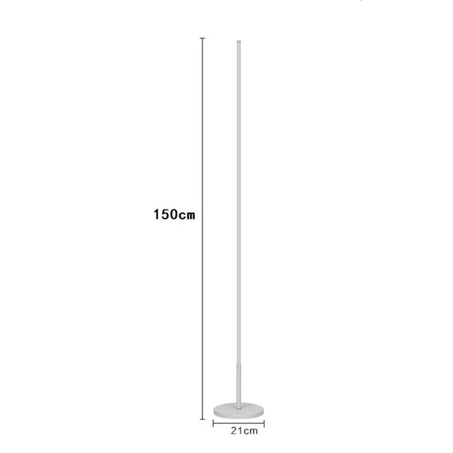 LED Cylindrical Floor Lamp Industrial Bedroom Standing Light