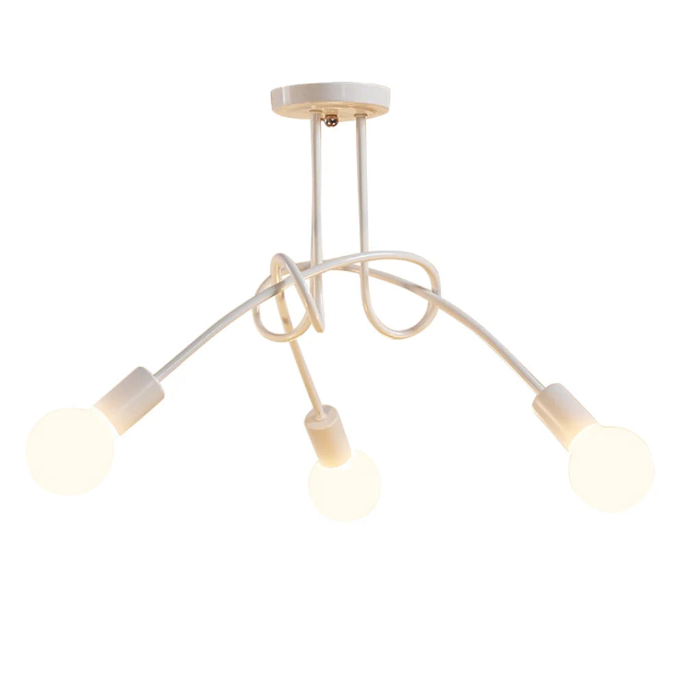 Modern Iron Ceiling Chandelier: 3/5 Sockets Lights for Living Room & Bedroom