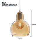 Glass Pendant Light: Modern Nordic E27 LED Hanging Lamp for Indoor Decoration