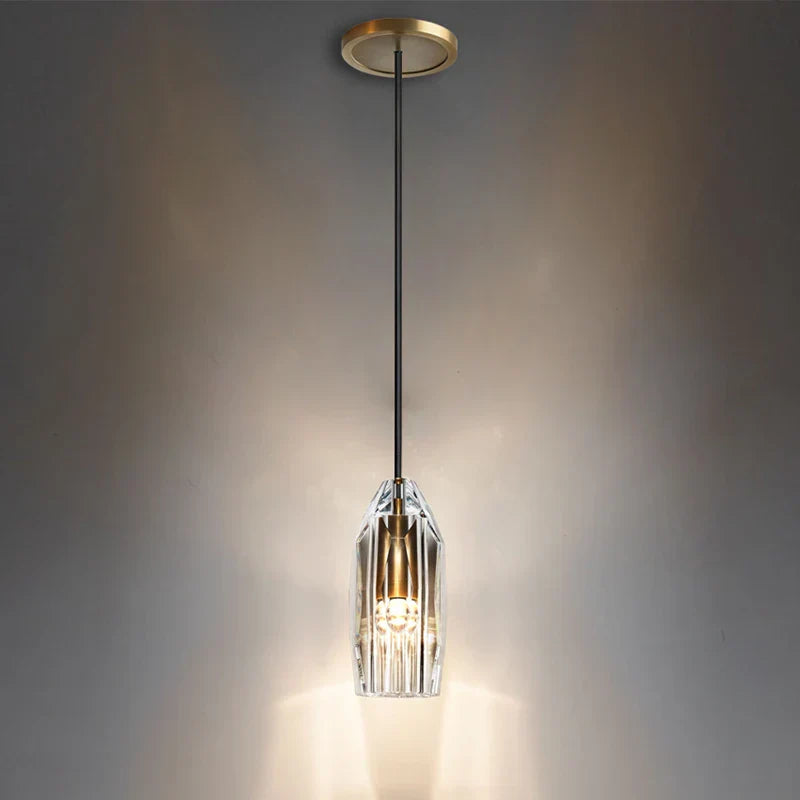 Copper Crystal Chandelier Nordic Luxury Modern Dining Room Lamp