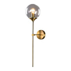 Gold Glass Ball Wall Lamp for Living Room Decor