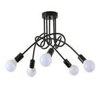 Modern Iron Ceiling Chandelier: 3/5 Sockets Lights for Living Room & Bedroom