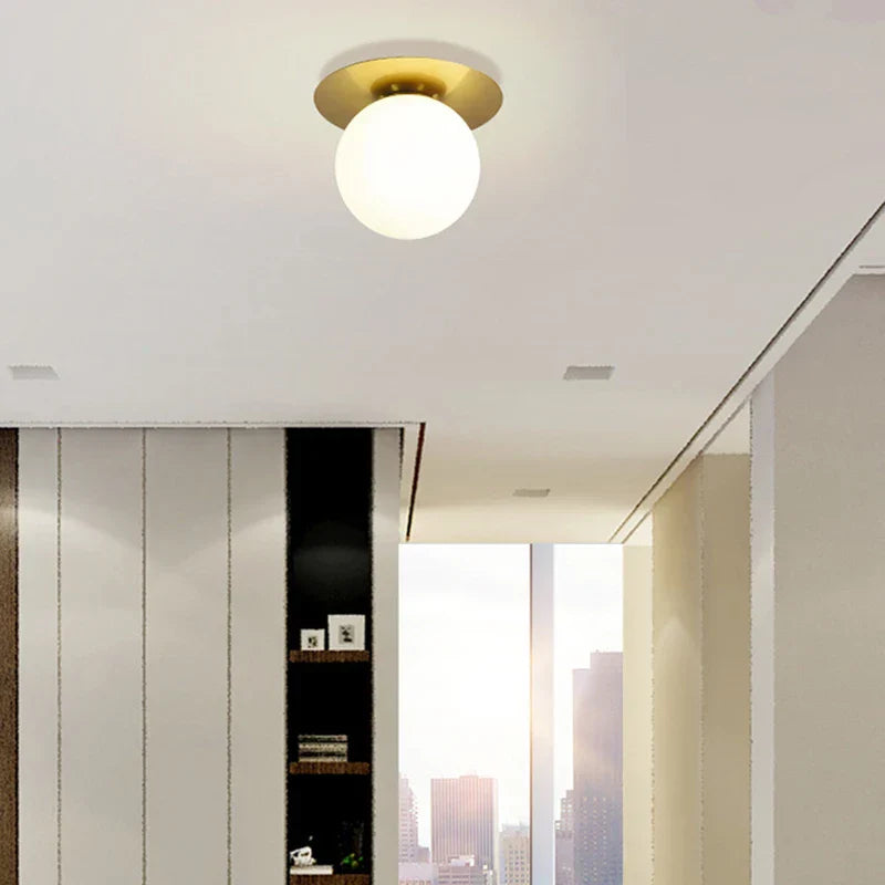 Glass Ball Ceiling Light Fixture for Bedroom Hallway Stairs - Home Lighting