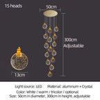 Attic Crystal Chandelier for Living Room Dining Room Stair Lamp
