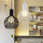 Iron Cage Pendant Lights for Modern Vintage Loft, Retro Home Decor Kitchen Bar LED