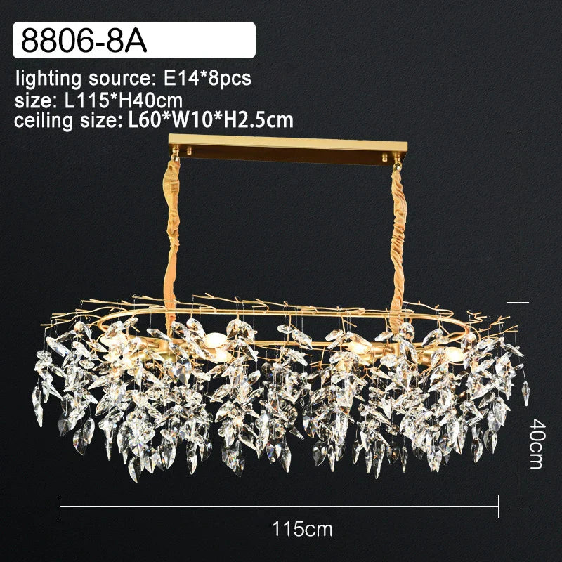 Modern Crystal Chandelier: Luxury Home Décor Lighting for Living Room & Lobby